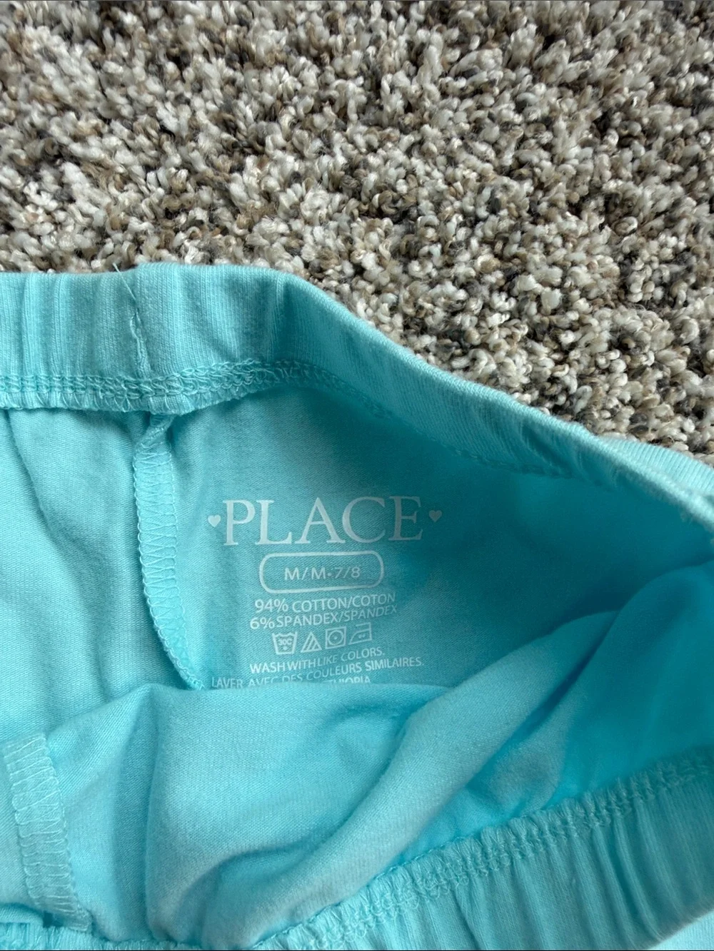 3 - Children's Place girls size medium 7/8 cartwheel shorts aqua & pink